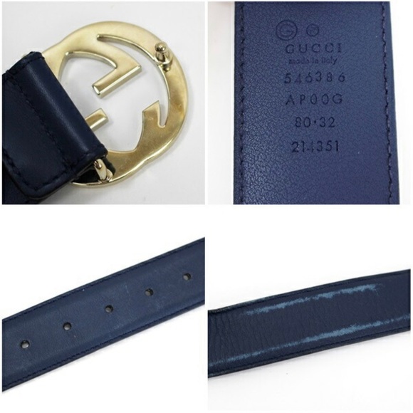 Navy authentic Gucci belt - Picture 4 of 4